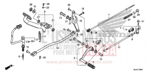 PEDALE (VT750CS/C2B/C2S/C) VT750CSE de 2014